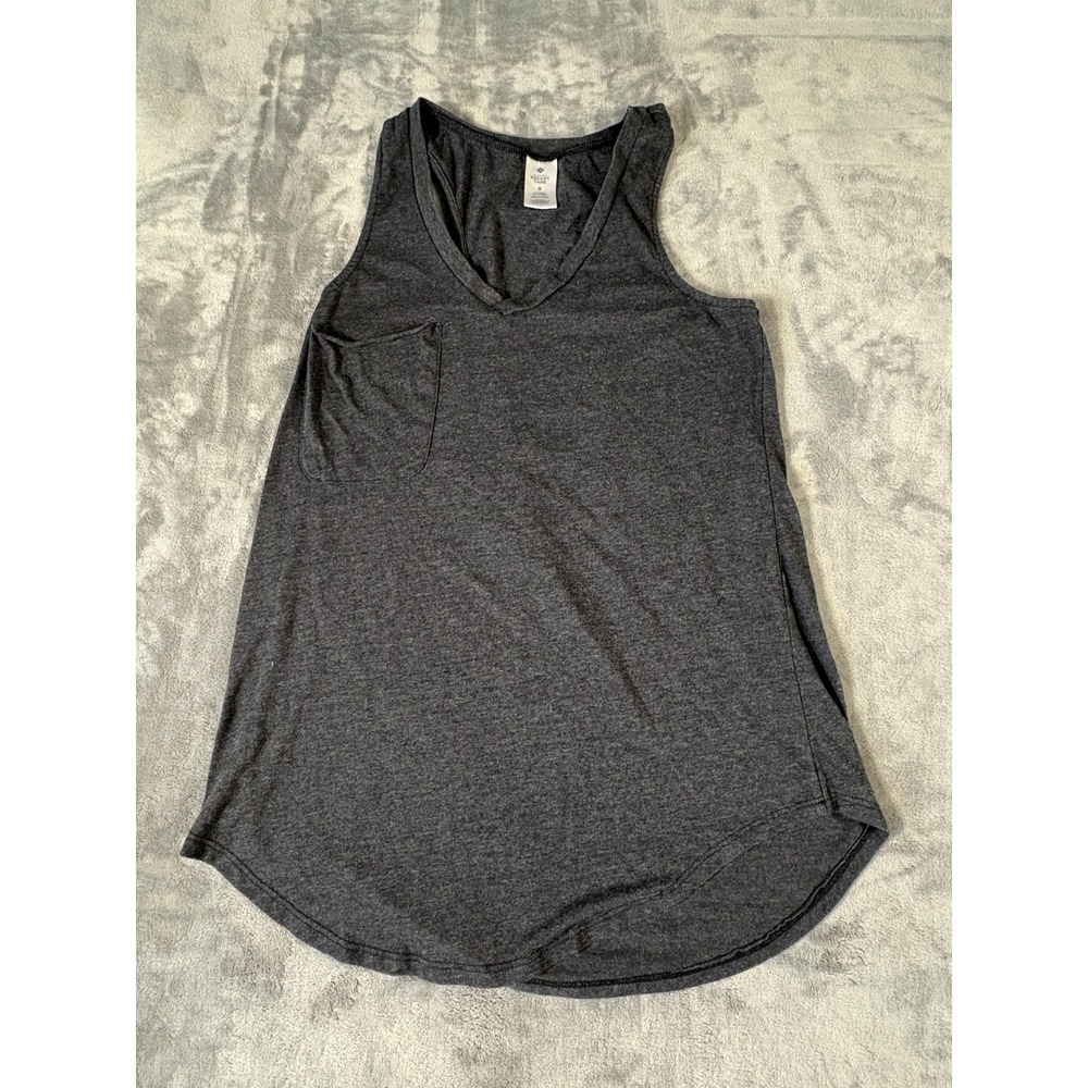 Member's Mark Women Everyday Pocket Tank S Dark Grey Heather Cotton Blend